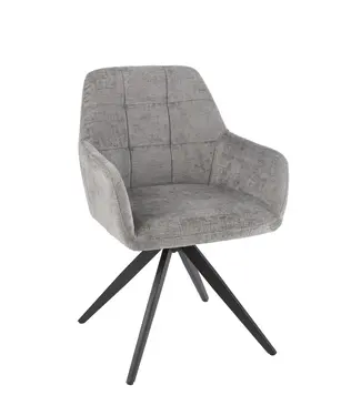 J-line  J-Line Stoel Louna Ijzer/Acryl Grijs (per 2 stuks)
