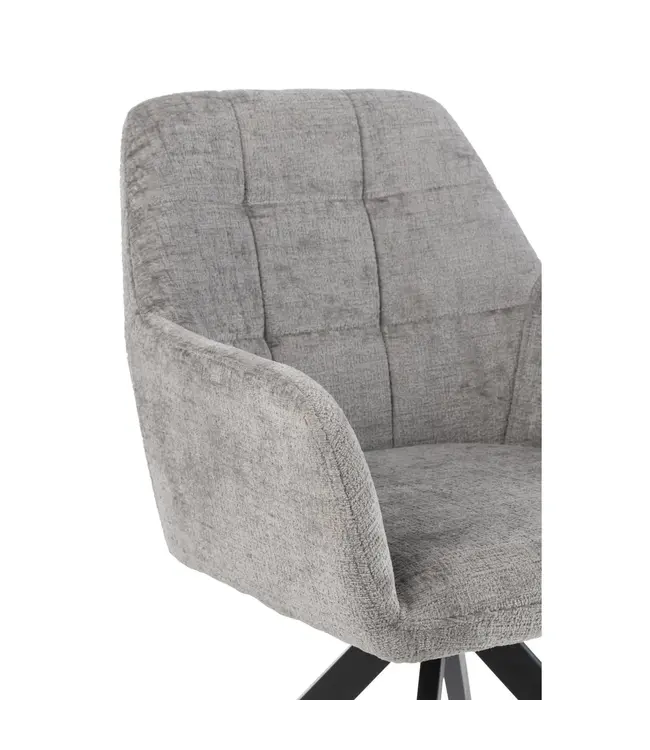 J-line  J-Line Stoel Louna Ijzer/Acryl Grijs (per 2 stuks)