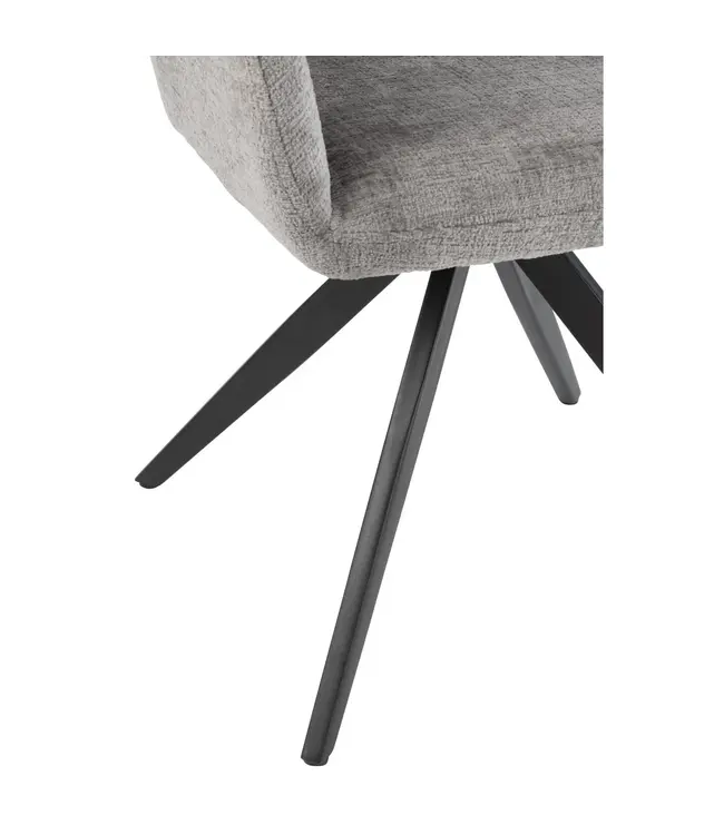 J-line  J-Line Stoel Louna Ijzer/Acryl Grijs (per 2 stuks)