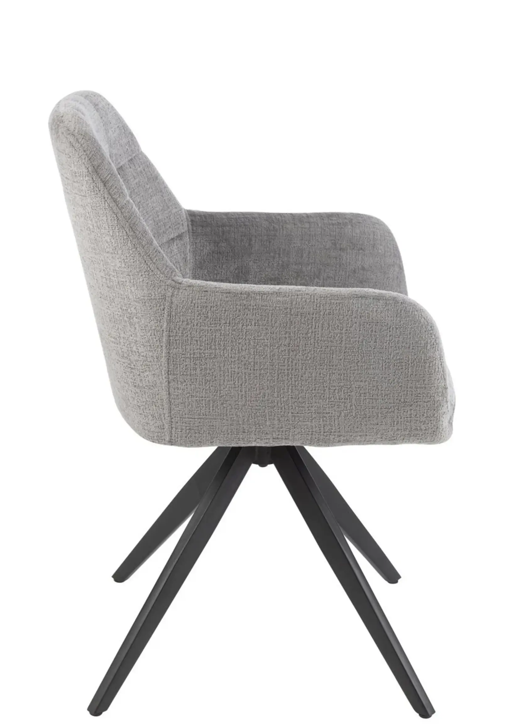 J-line  J-Line Stoel Louna Ijzer/Acryl Grijs (per 2 stuks)