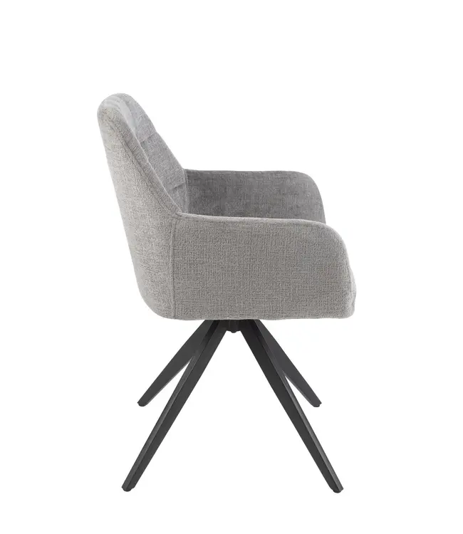 J-line  J-Line Stoel Louna Ijzer/Acryl Grijs (per 2 stuks)