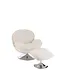 J-line  J-Line zetel Relax + Voetbank - metaal/multiplex - creme/zilver