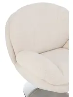 J-line  J-Line zetel Relax + Voetbank - metaal/multiplex - creme/zilver