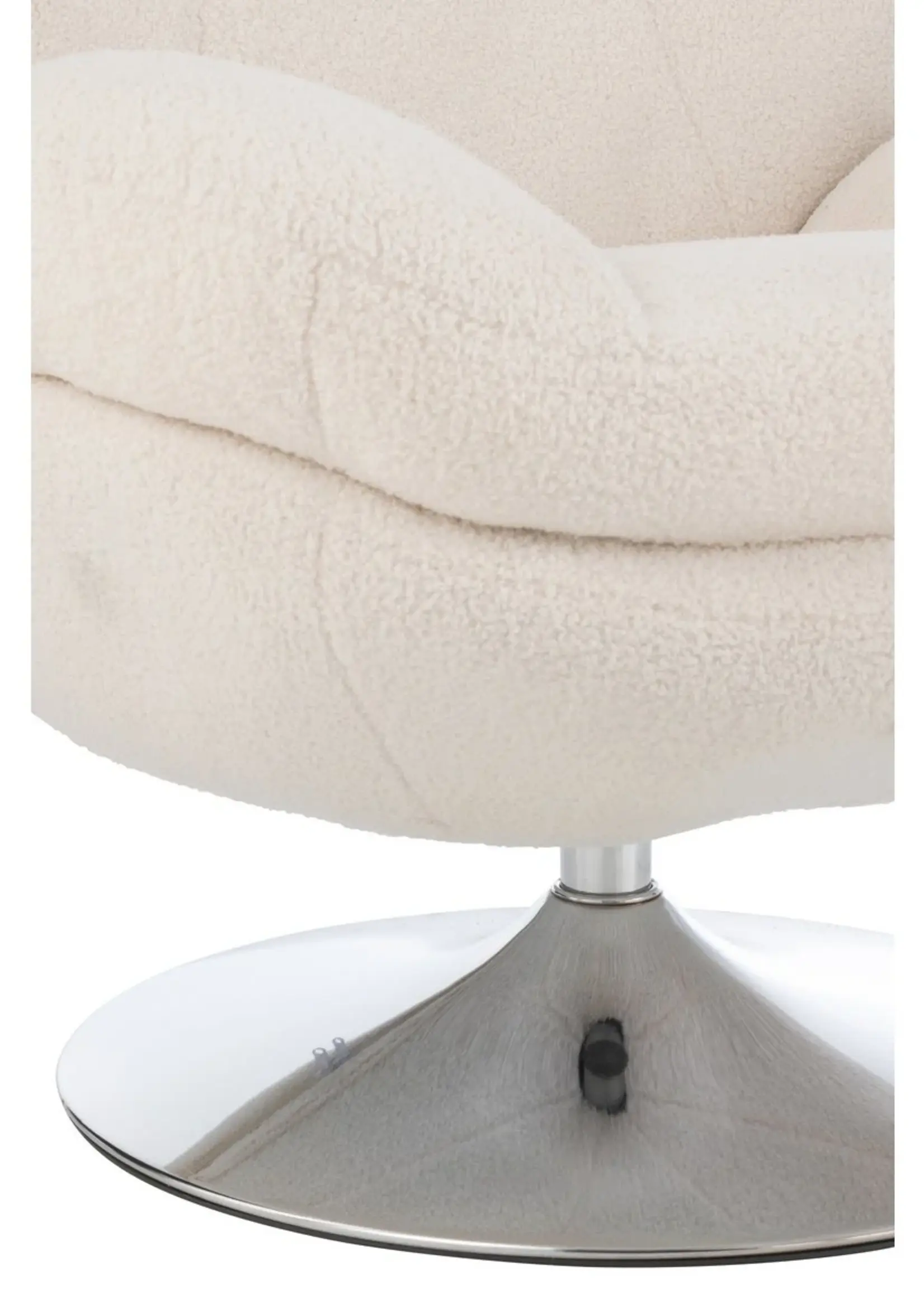 J-line  J-Line zetel Relax + Voetbank - metaal/multiplex - creme/zilver