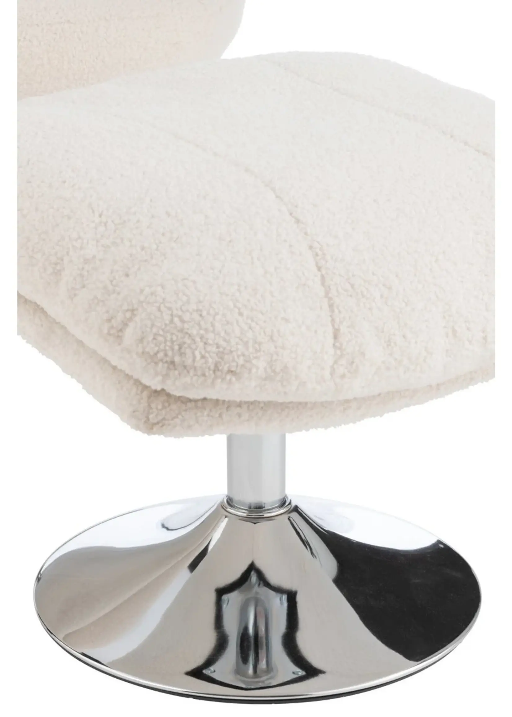 J-line  J-Line zetel Relax + Voetbank - metaal/multiplex - creme/zilver