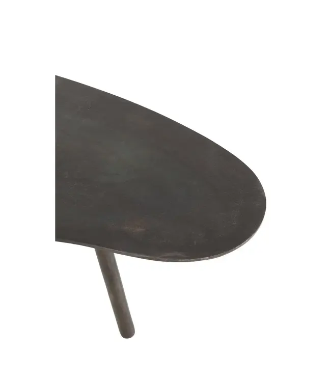 J-line  J-Line salontafel Druppel - aluminium/ijzer - zwart - small