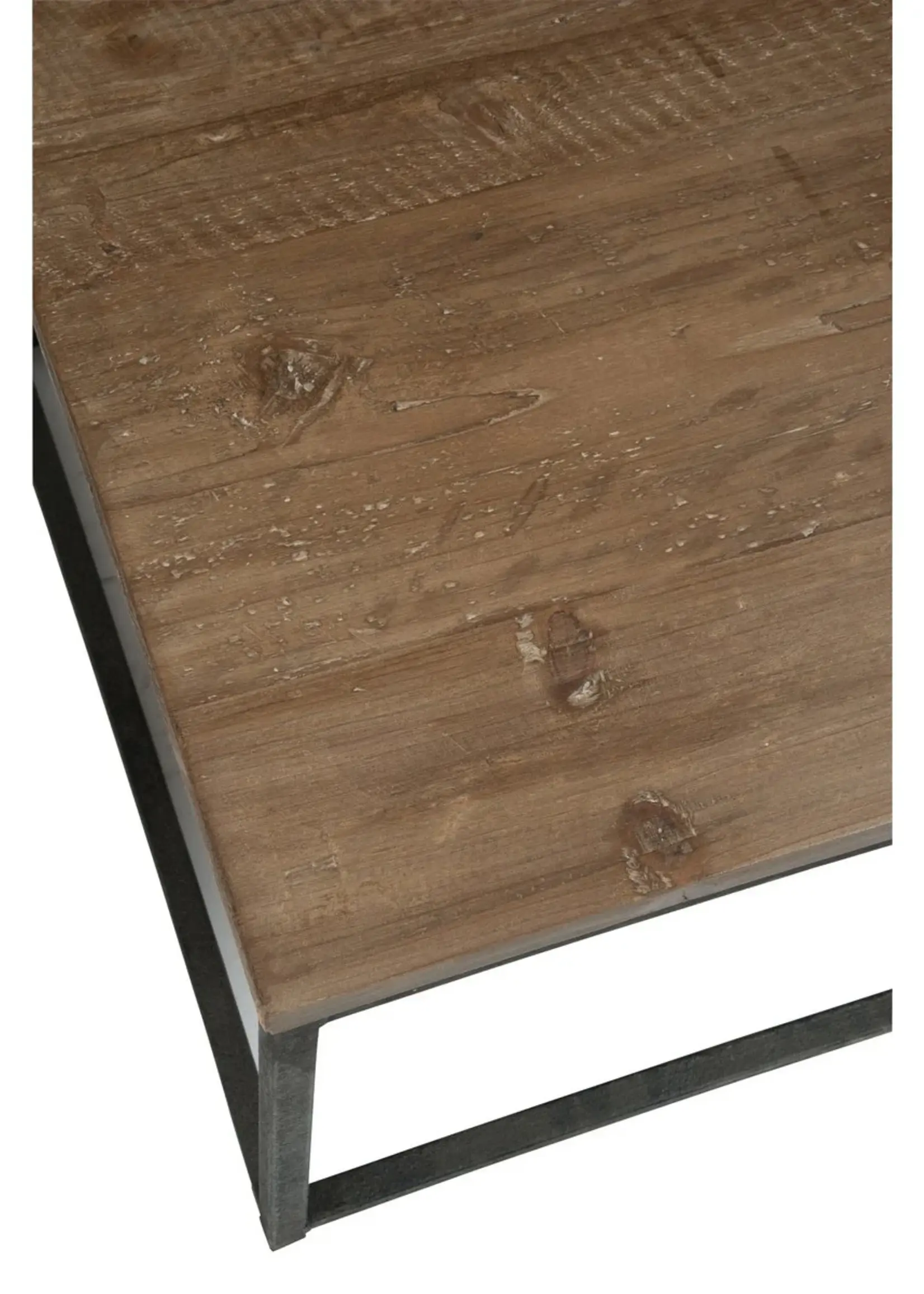 J-line  J-Line bijzettafel - hout/metaal - bruin/zwart