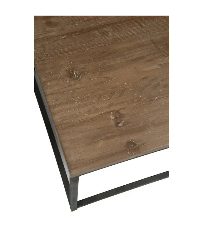 J-line  J-Line bijzettafel - hout/metaal - bruin/zwart