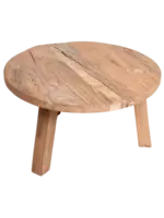 Raw materials Farmwood ronde salontafel - FSC-gerecycled hout - Ø70x38 cm