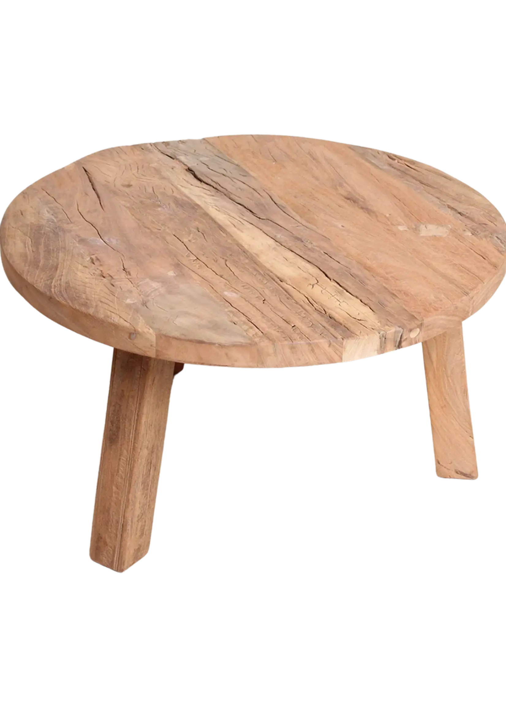 Raw materials Farmwood ronde salontafel - FSC-gerecycled hout - Ø70x38 cm