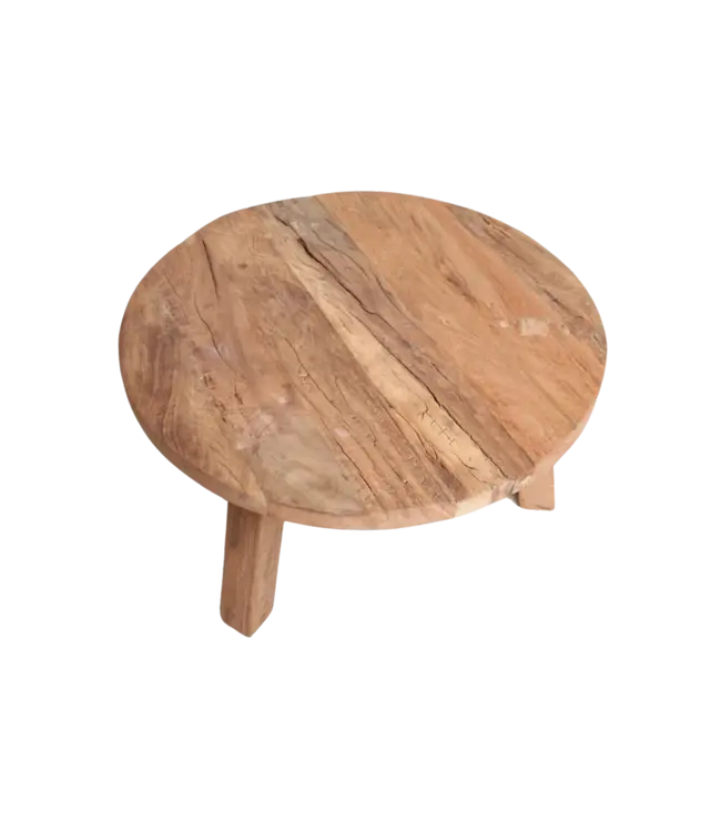 Raw materials Farmwood ronde salontafel - FSC-gerecycled hout - Ø70x38 cm