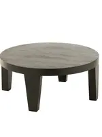 J-line  J-Line Salontafel Rond Mango Hout Matte Zwart