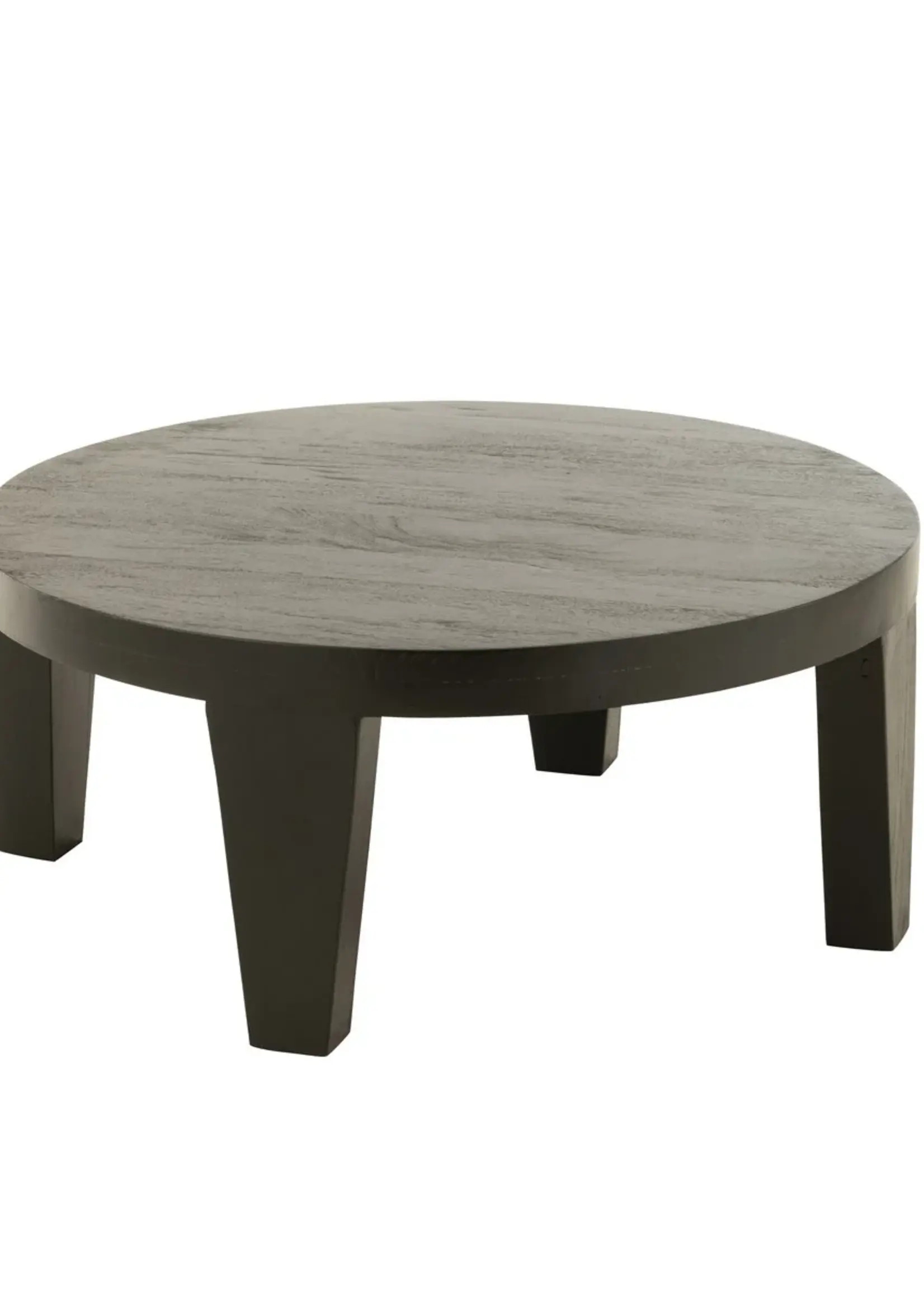 J-line  J-Line Salontafel Rond Mango Hout Matte Zwart