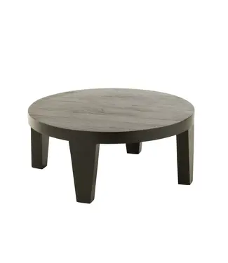 J-line  J-Line Salontafel Rond Mango Hout Matte Zwart