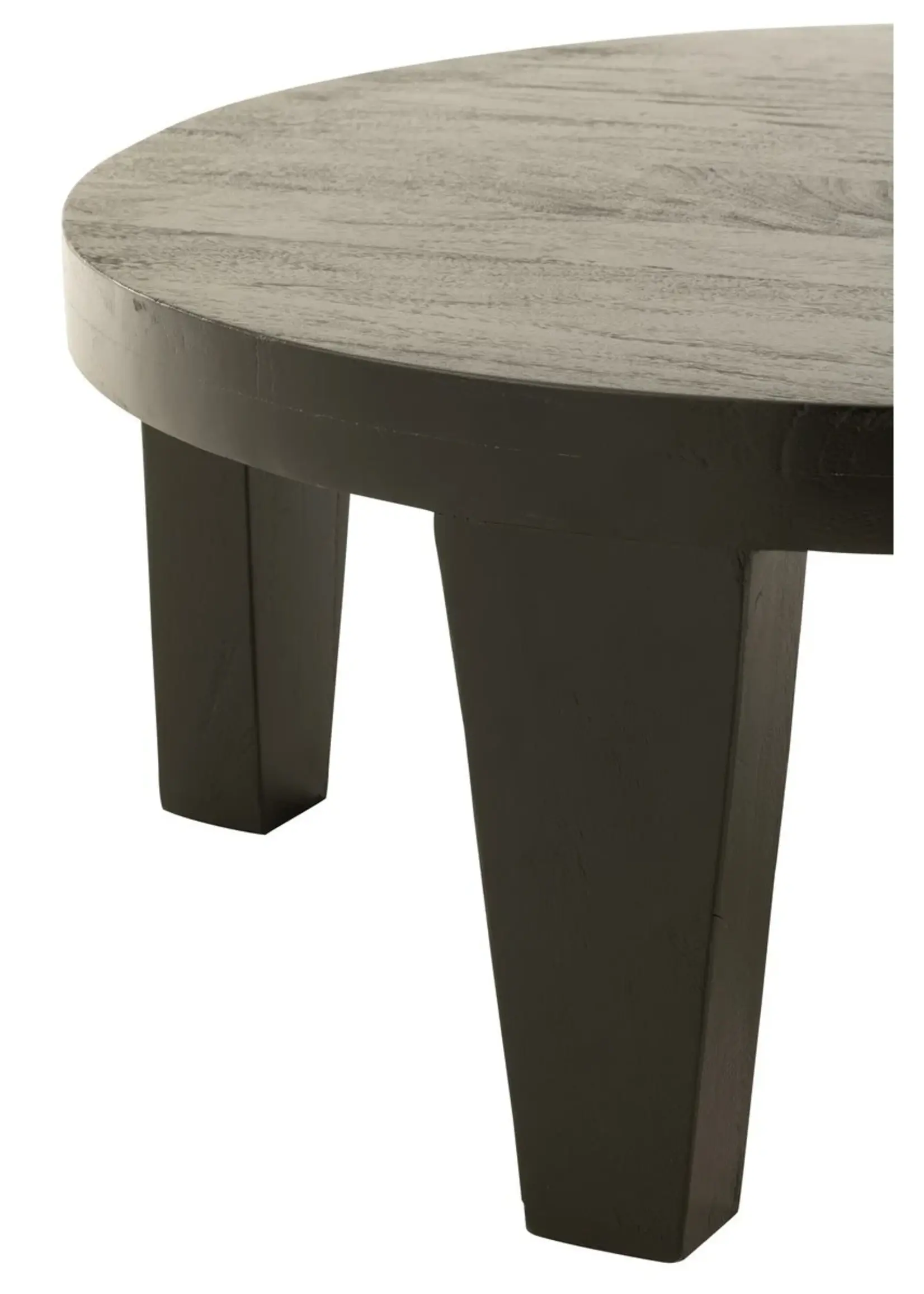J-line  J-Line Salontafel Rond Mango Hout Matte Zwart
