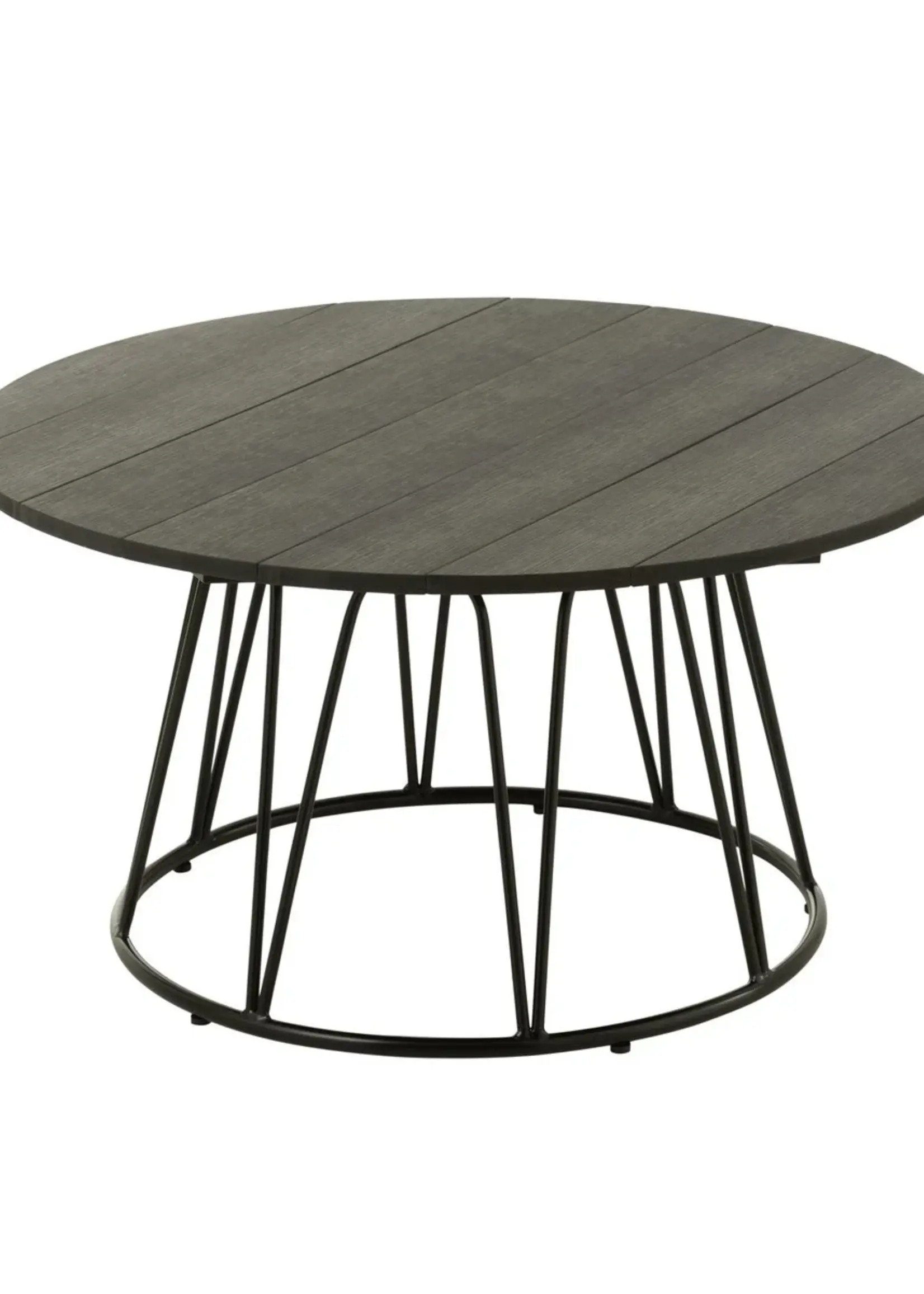 J-line  J-Line tafel Zoa - metaal/polyethyleen - zwart