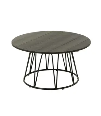 J-line  J-Line tafel Zoa - metaal/polyethyleen - zwart