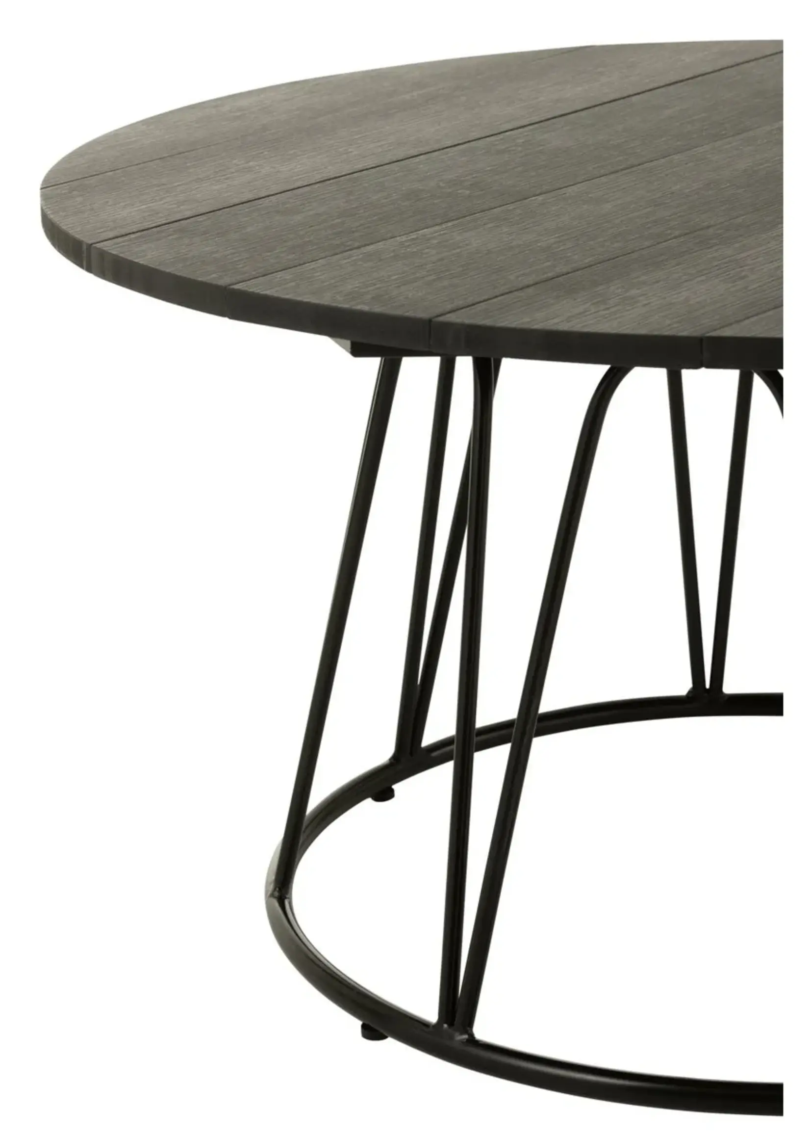 J-line  J-Line tafel Zoa - metaal/polyethyleen - zwart