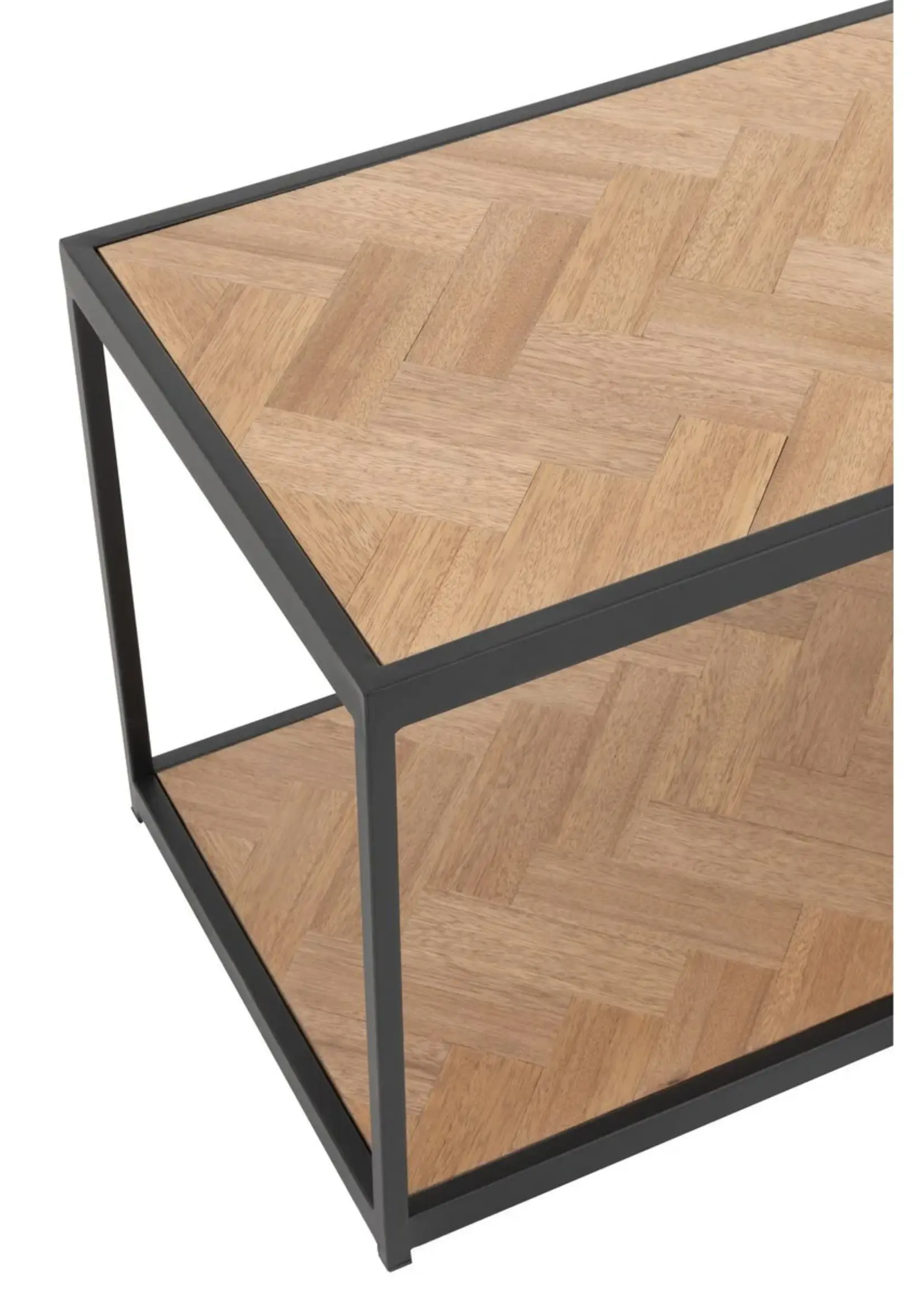 J-line  J-Line salontafel Zigzag Rechthoek - hout/metaal - naturel/zwart