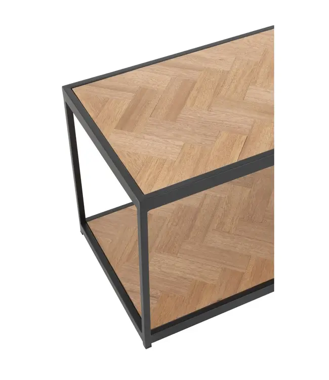 J-line  J-Line salontafel Zigzag Rechthoek - hout/metaal - naturel/zwart
