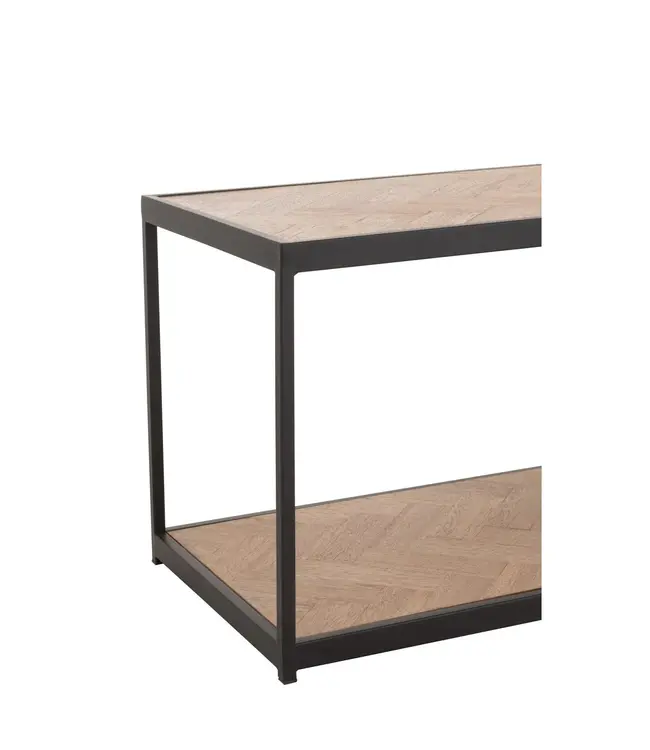 J-line  J-Line salontafel Zigzag Rechthoek - hout/metaal - naturel/zwart