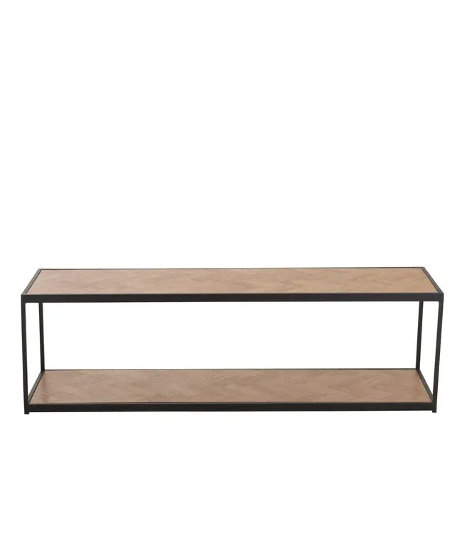 J-line  J-Line salontafel Zigzag Rechthoek - hout/metaal - naturel/zwart