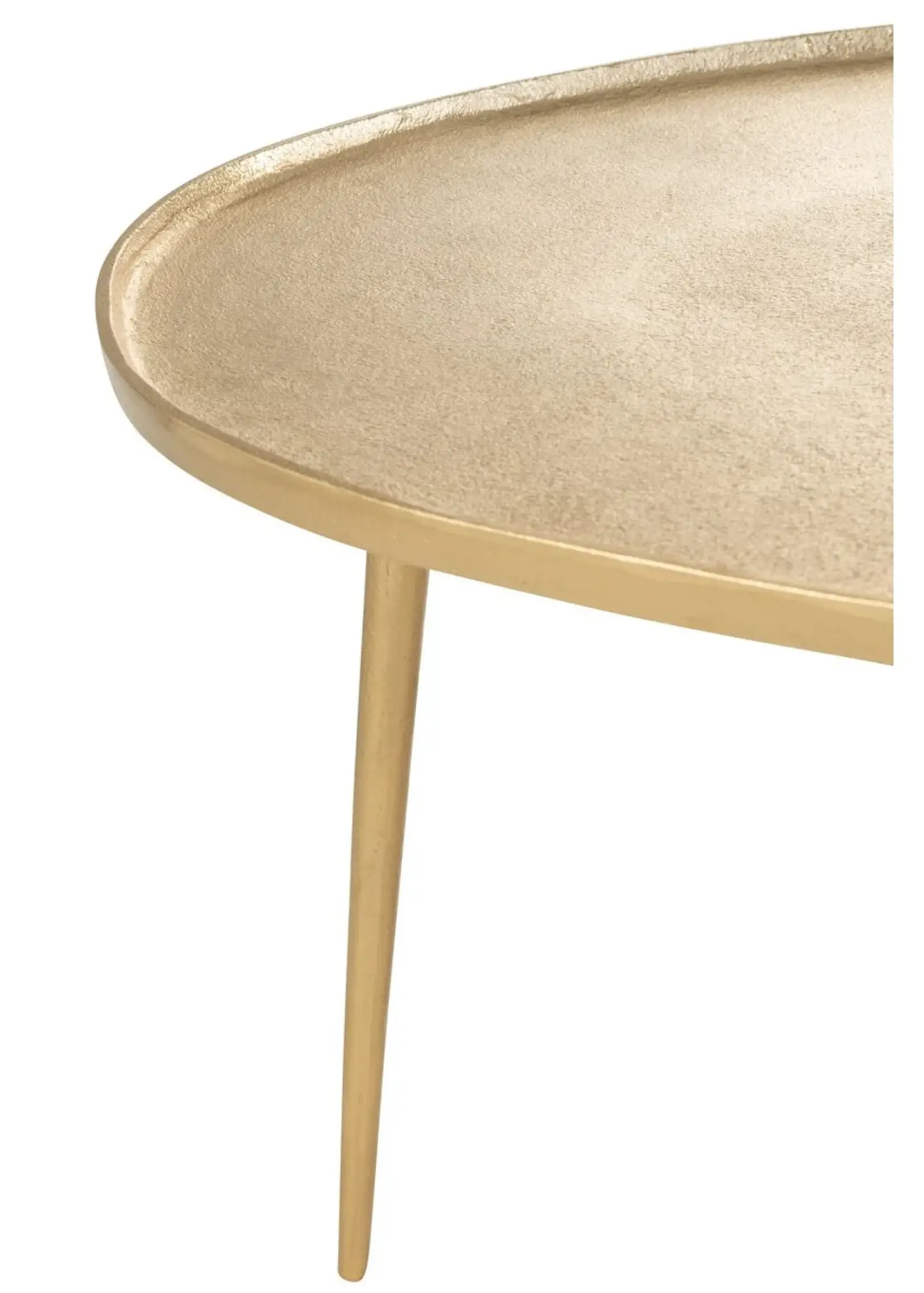 J-line  J-Line bijzettafel Vinta - aluminium - goud - set van 2