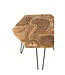 J-line  J-Line bijzettafel hexagon - hout/metaal - naturel - 2 stuks