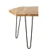 J-line  J-Line bijzettafel hexagon - hout/metaal - naturel - 2 stuks