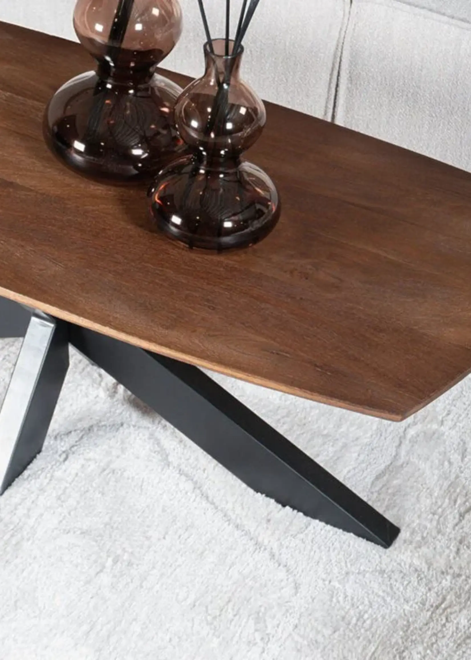 Home67 Salontafel Felix – Espresso Mangohout – 120 x 55 cm