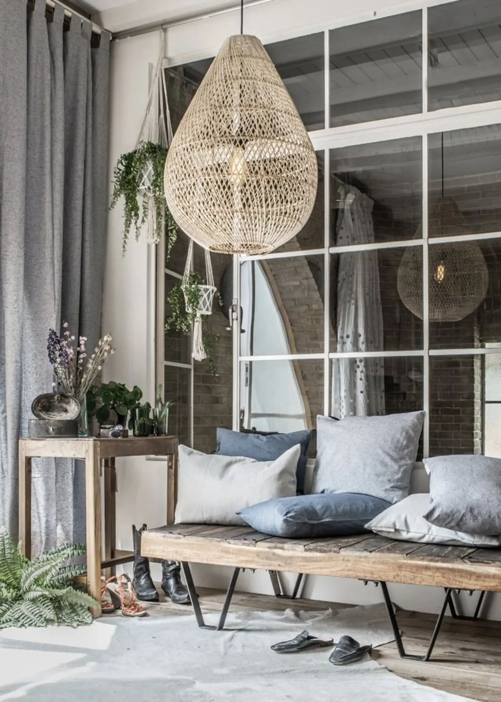 Raw materials Maze hanglamp druppel naturel