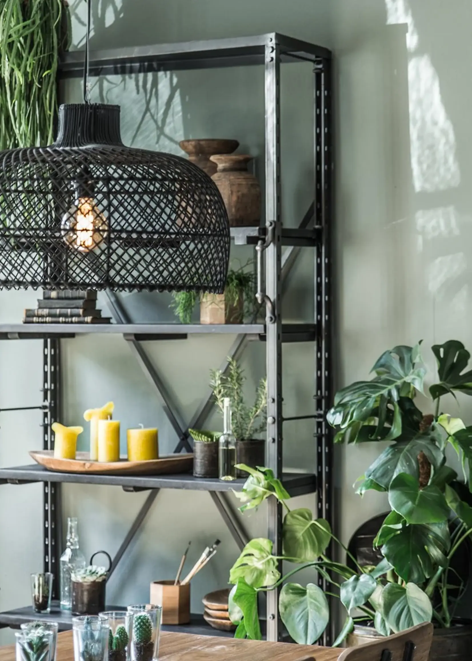 Raw materials Maze hanglamp zwart large