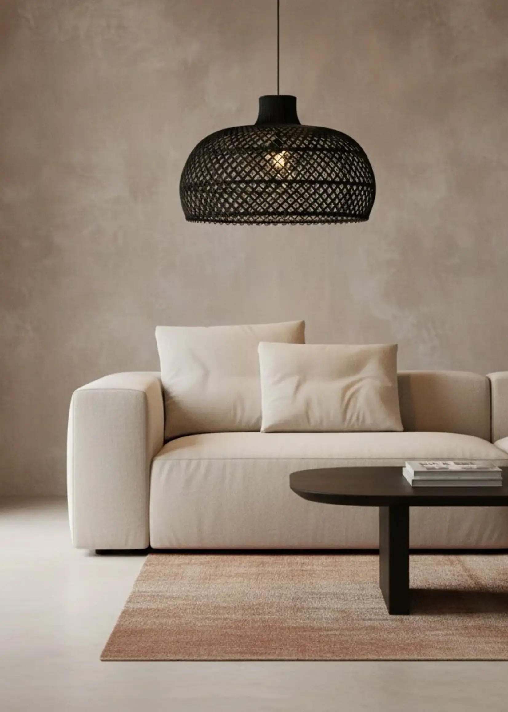 Raw materials Maze hanglamp zwart large