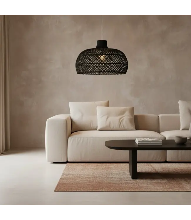 Raw materials Maze hanglamp zwart large