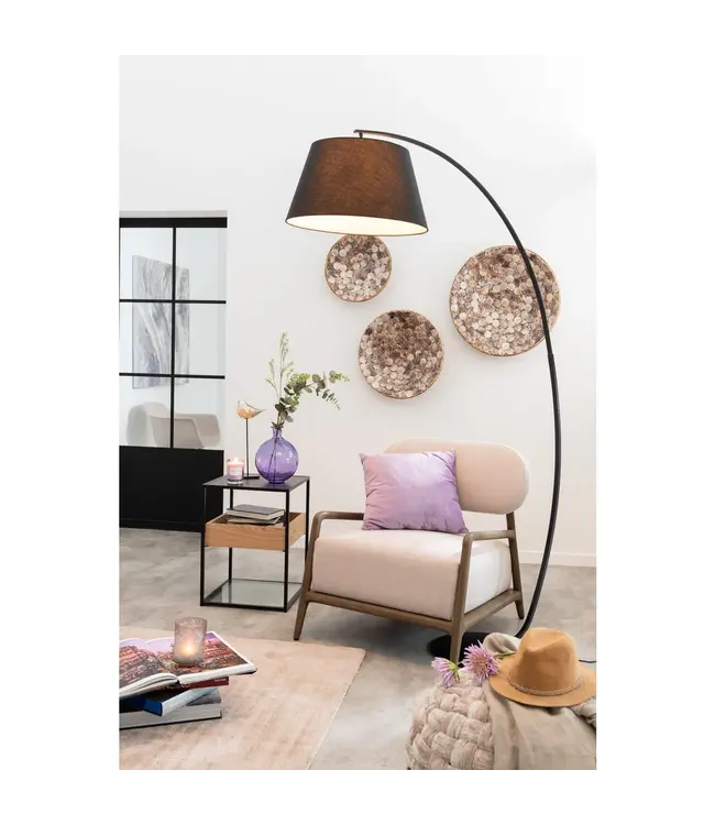 J-line  J-Line lamp Staand Boog - metaal - zwart