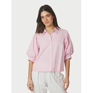 Neo Noir Etta Soft Stripe Stone Blouse 166416 - Light Pink