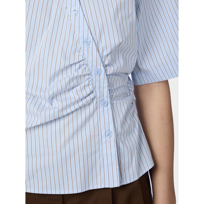 Neo Noir Hazell Stripe Shirt 169490 - Blauw