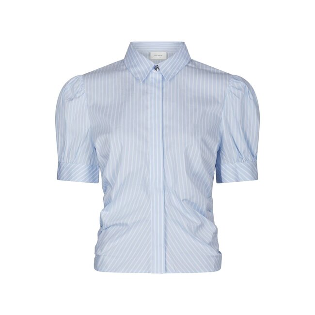 Neo Noir Frannie Soft Stripe Shirt  169738 - Licht Blauw