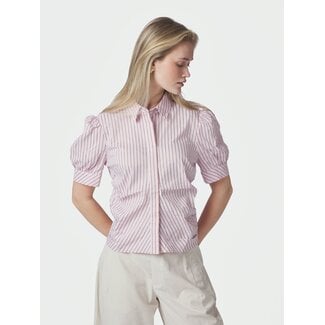 Neo Noir Frannie Structure Stripe Shirt 169900 - Roze