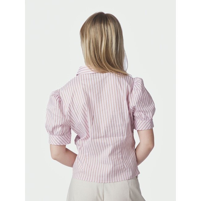 Neo Noir Frannie Structure Stripe Shirt 169900 - Roze