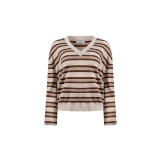 Nukus Kim Stripe Pullover NKF03054 - Sand/Toffee