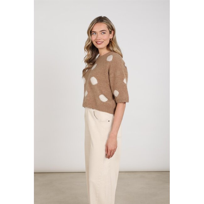 Nukus Lara Dots Pullover NKF03080 - Taupe