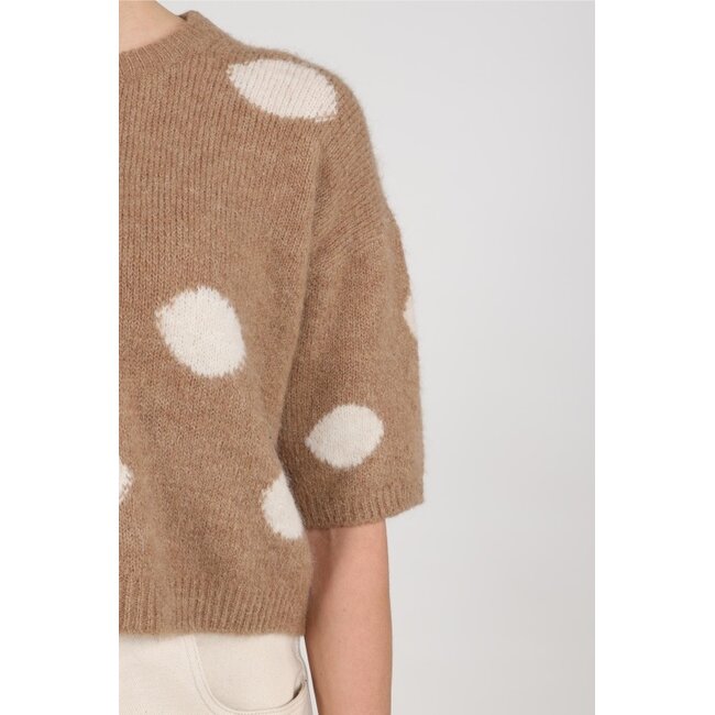 Nukus Lara Dots Pullover NKF03080 - Taupe