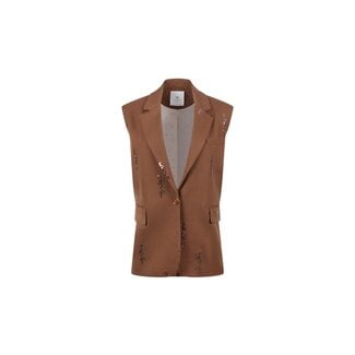 Nukus Chlo Paillet Gilet NKF08045 - Espresso