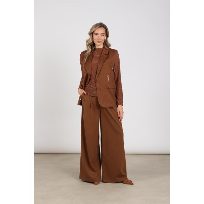 Nukus Chlo Paillet Gilet NKF08045 - Espresso