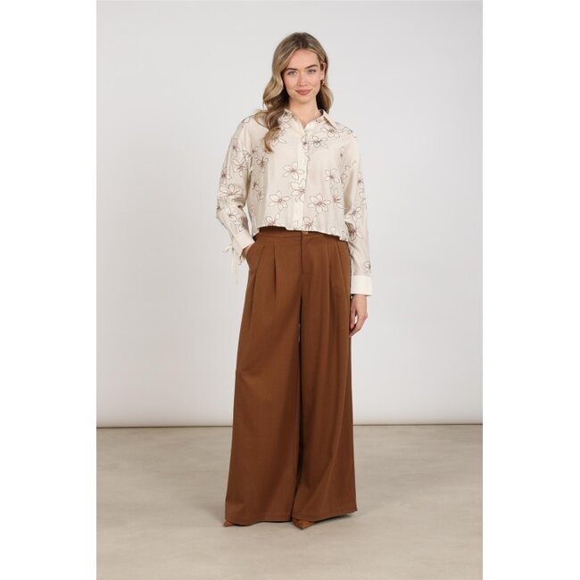Nukus Bodine Pants Wide Fit Pantalon NKF09076 - Espresso