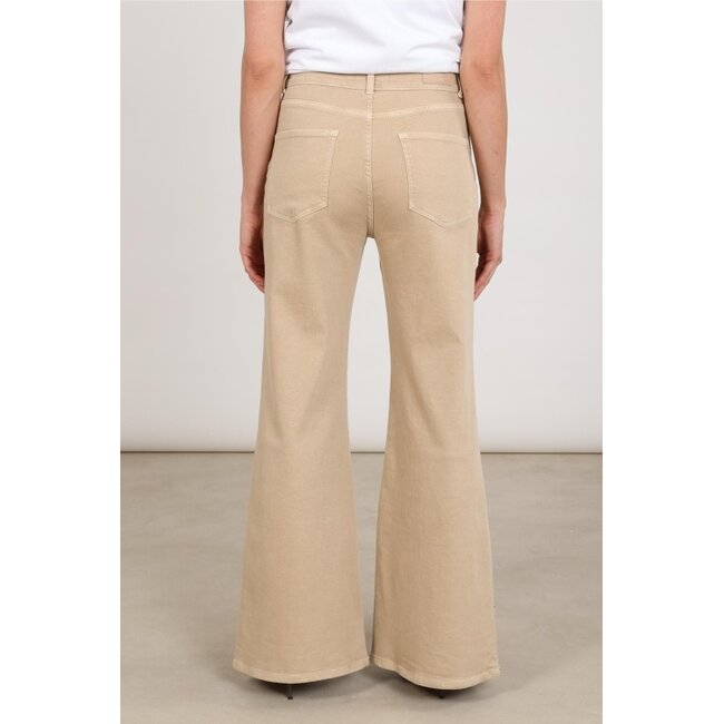 Nukus Tessa Pants Strass Flared Leg Pantalon NKF09114 - Sand