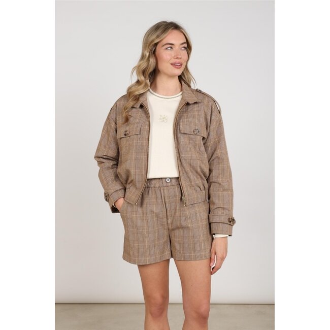 Nukus Hope Check Jacket NKF13111 - Toffee
