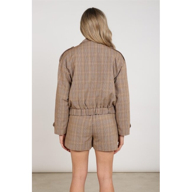 Nukus Hope Check Jacket NKF13111 - Toffee