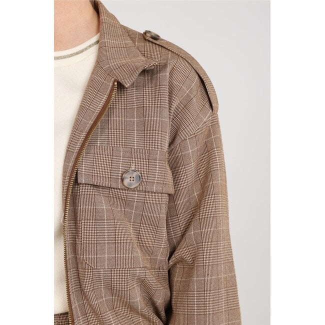 Nukus Hope Check Jacket NKF13111 - Toffee